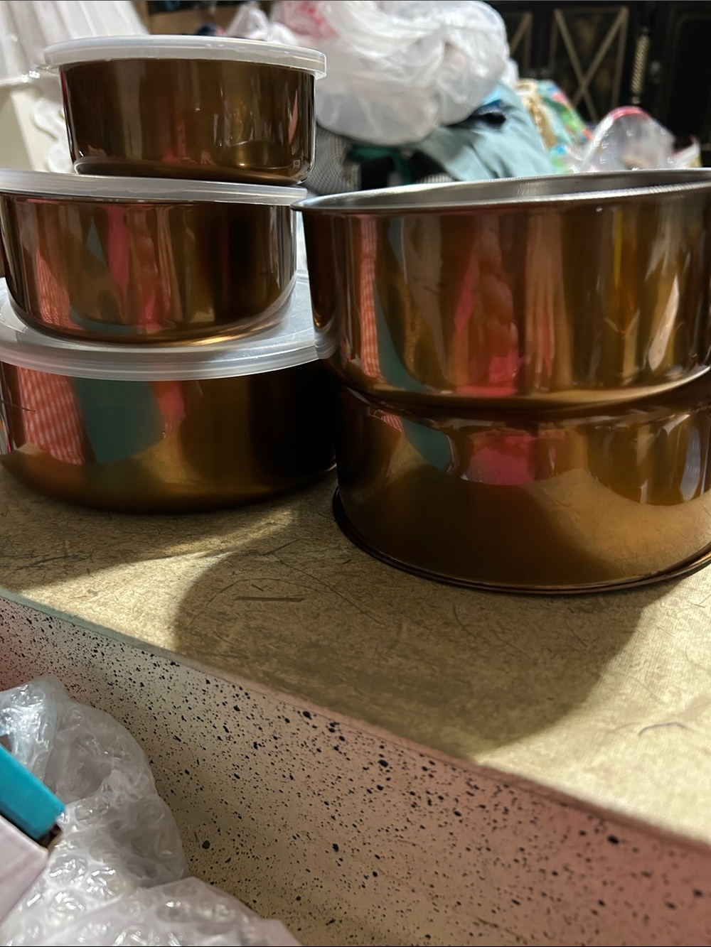 Brown Stackable Food Storage Containers with Lids Hold Coast Set of 6